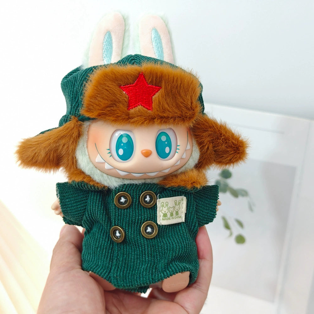Labubu Have a Seat Doll Clothes Winter Coat Suit Macarons Labubu Clothes Cute