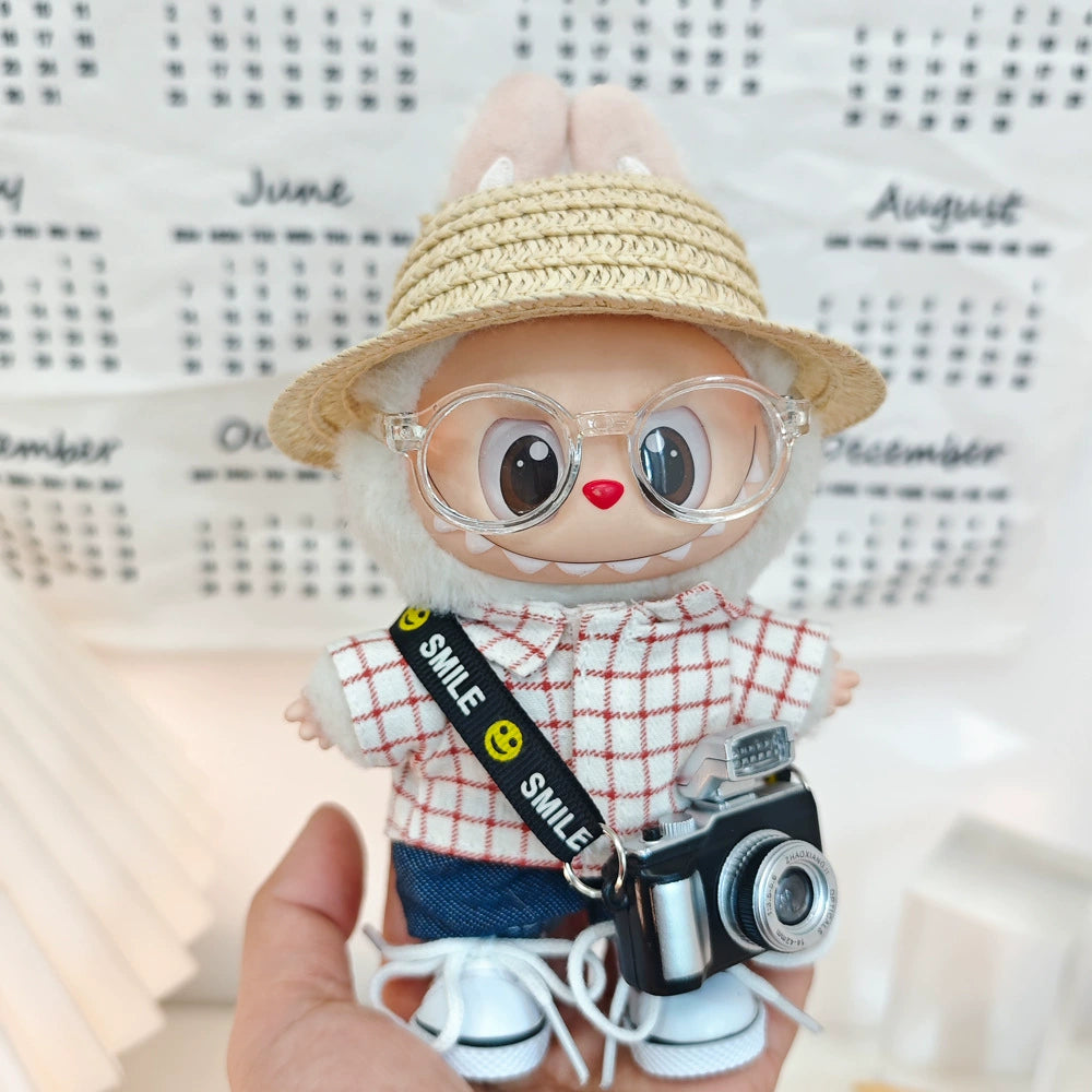 Labubu Have a Seat Doll Clothes Labubu Clothes Plaid Shirt Suit Outfits