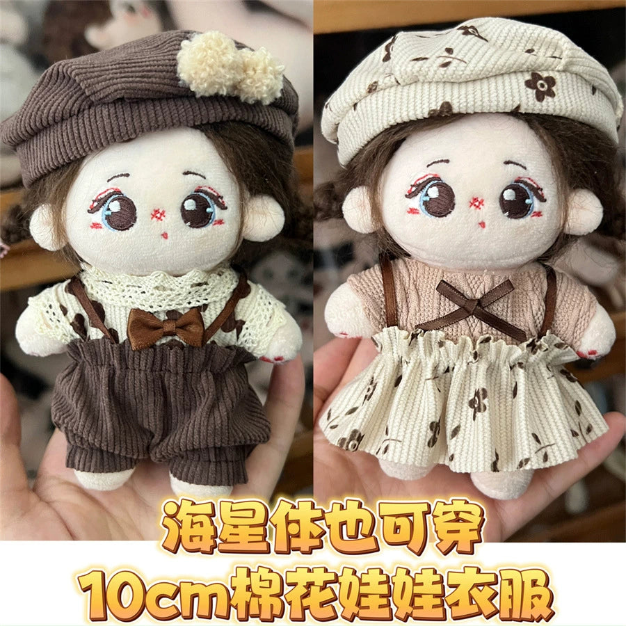 10cm Star Pose Doll Clothes Sweet Girl Suit 10cm Cotton Doll Clothes
