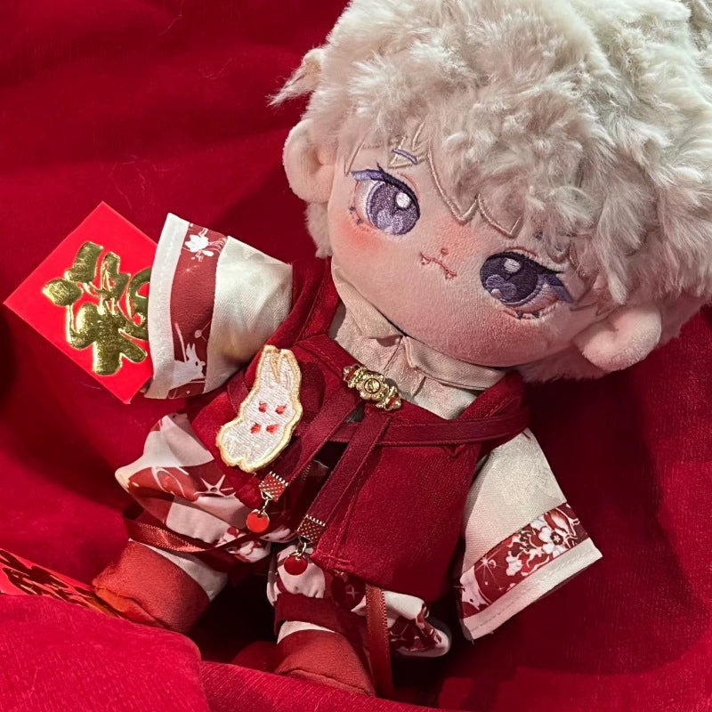 Chinese Style Cotton Doll Clothes 20/40cm Hanfu Suit Green Sit Pose 40/20cm Cute Antiquity Doll Clothes