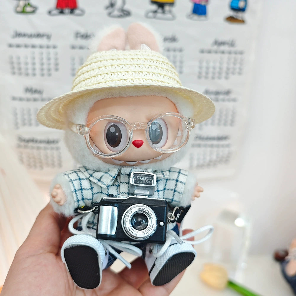 Labubu Have a Seat Doll Clothes Labubu Clothes Plaid Shirt Suit Outfits