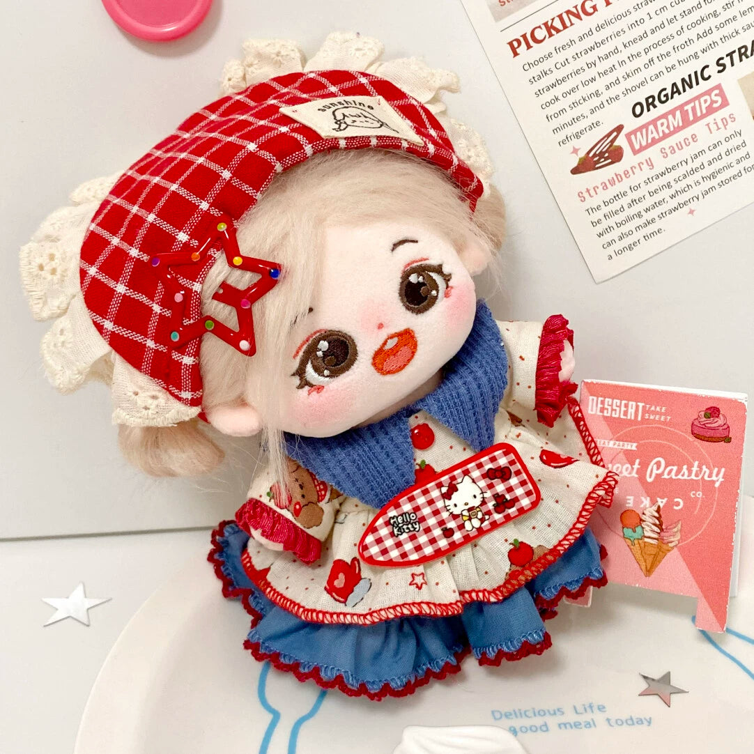 10cm Doll Clothes Cute Star Pose 10cm Cotton Doll Clothes Lolita Skirt Summer Tea Party