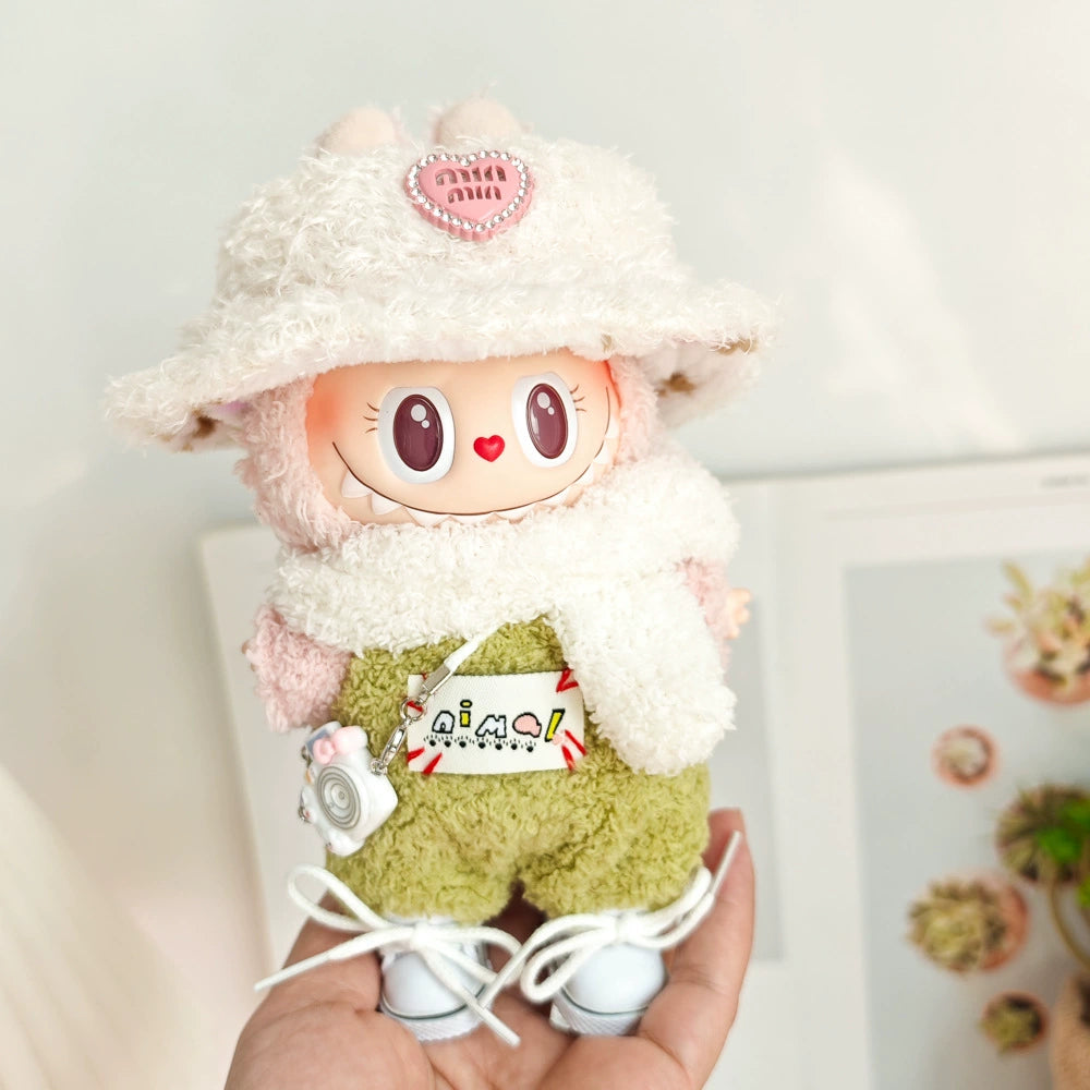 Labubu Have a Seat Doll Clothes Widgets Labubu Clothes Fuzzy Hat Suit
