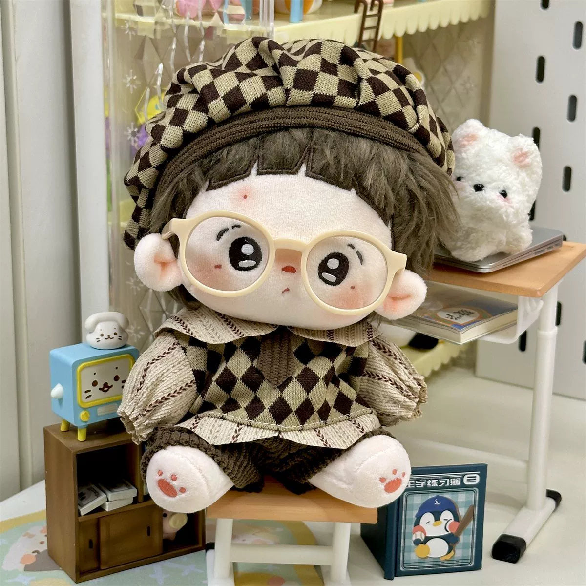 10/20cm Cotton Doll Clothes Preppy Style Cool Casual Suit Fuzzy 10/20cm Cute Doll Clothes
