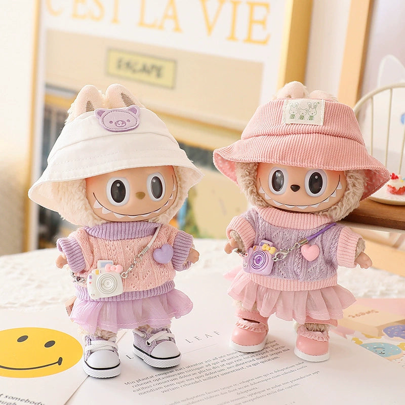 Labubu Clothes Labubu Have a Seat Doll Clothes Sweater Gauze Skirt HatFull Set