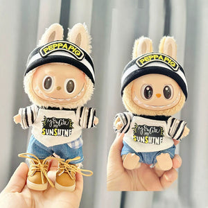Labubu Have a Seat Clothes Macarons Labubu Doll Clothes Irregular Trend Shirt Suit
