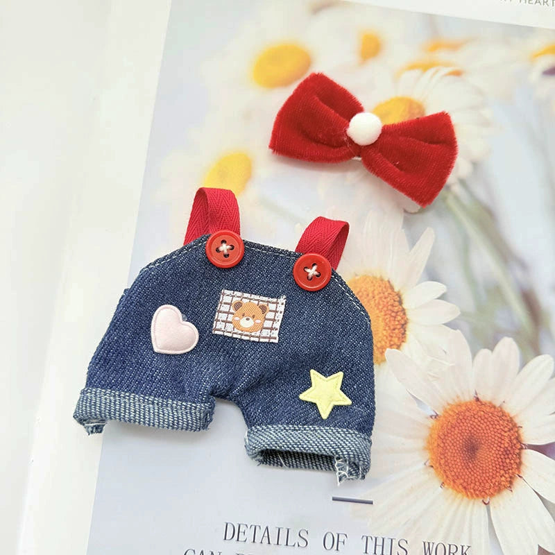 Labubu Have a Seat Doll Clothes Clothes Widgets Labubu Doll Clothes Plaid Bear Cowboy Overalls