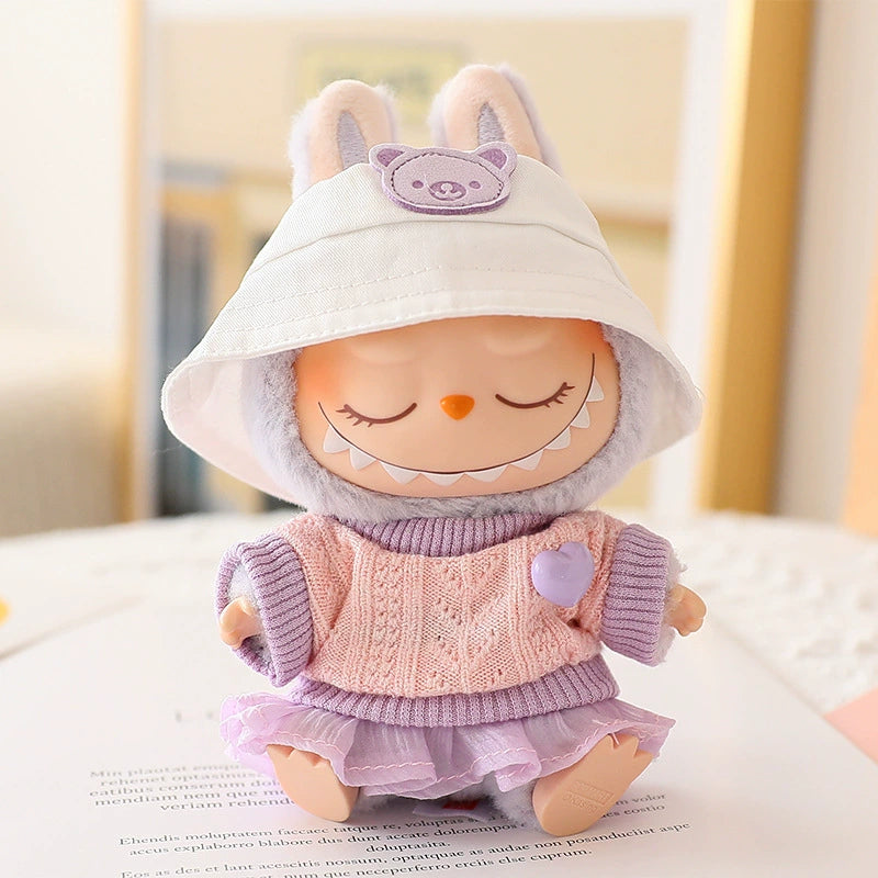 Labubu Clothes Labubu Have a Seat Doll Clothes Sweater Gauze Skirt HatFull Set