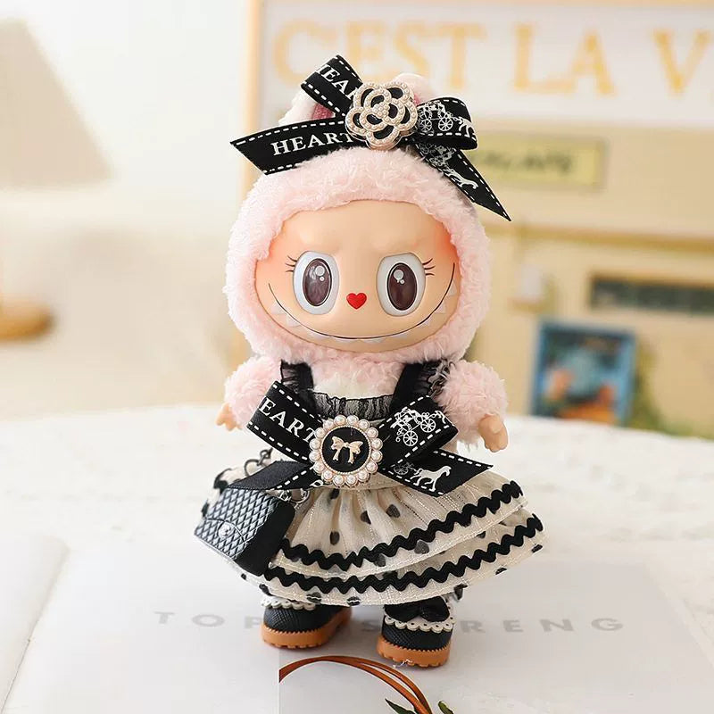 Labubu Have a Seat Doll Clothes Labubu Clothes Outfits Night Heart Language Skirt