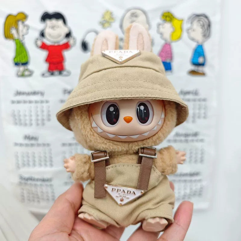 Labubu Have a Seat Doll Clothes Labubu Clothes Cute Overalls Graffiti Suit