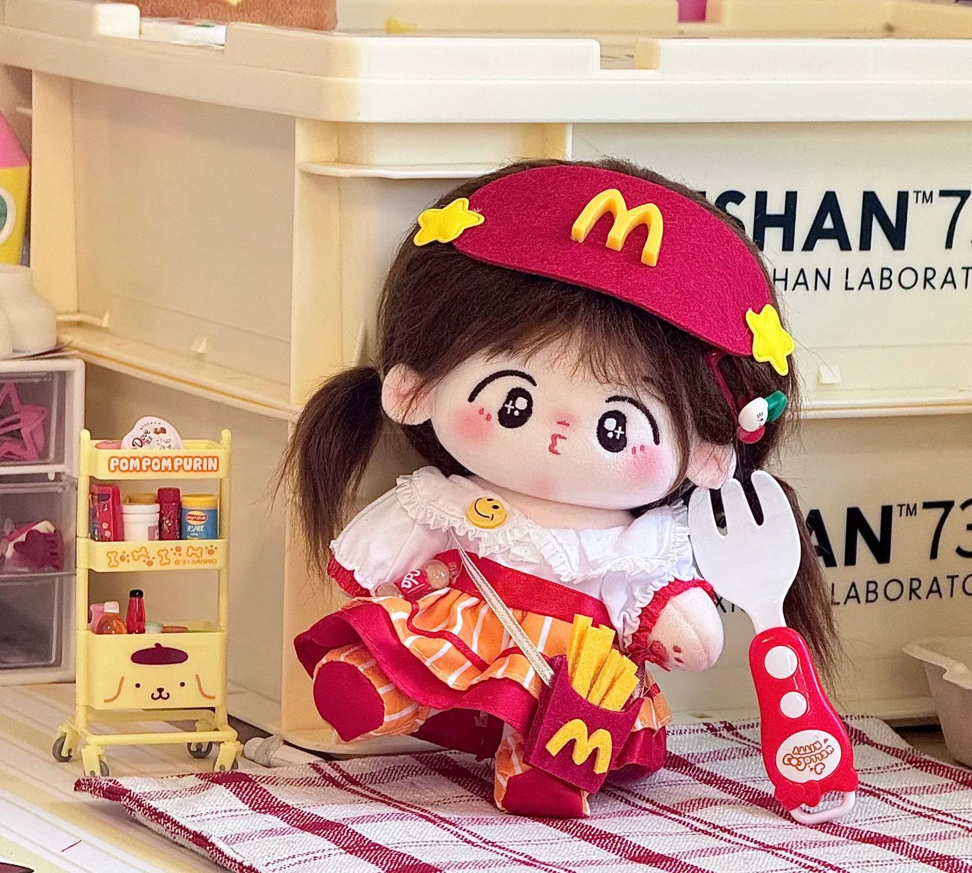 10cm Star Pose Doll Clothes Cute Suit 10cm Cotton Doll Maid Clothes