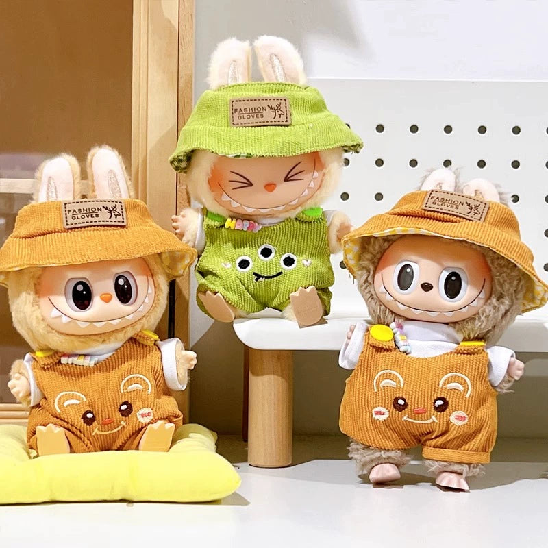 Labubu Doll Clothes Have a Seat 17cm Sit Pose Clothes Suit Labubu Doll Clothes