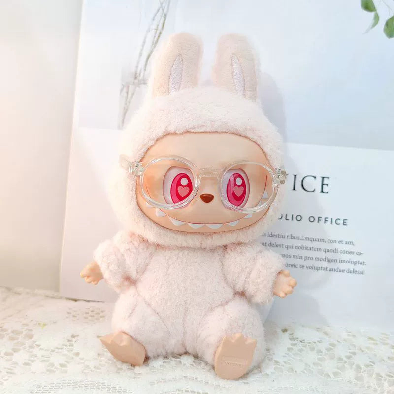 Labubu Have a Seat Doll Clothes 17cm Labubu Clothes Fuzzy Accessories Overalls Hat