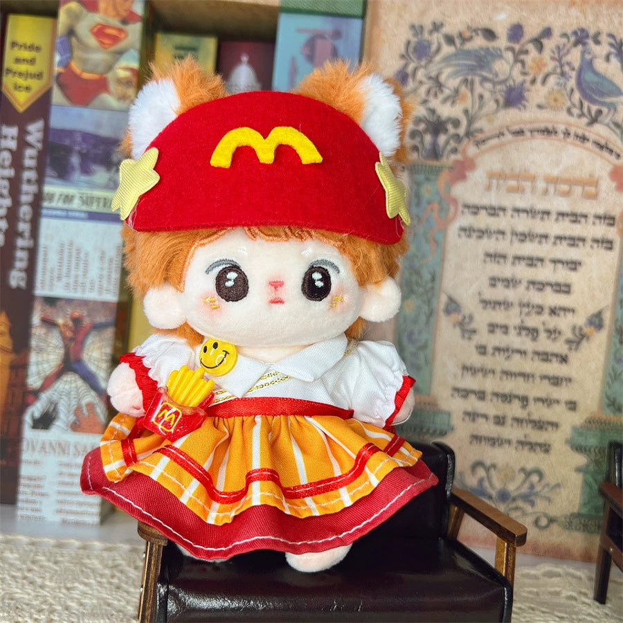 10cm Star Pose Doll Clothes Cute Maid Suit Winter Antiquity Skirt 10cm Cotton Doll Clothes
