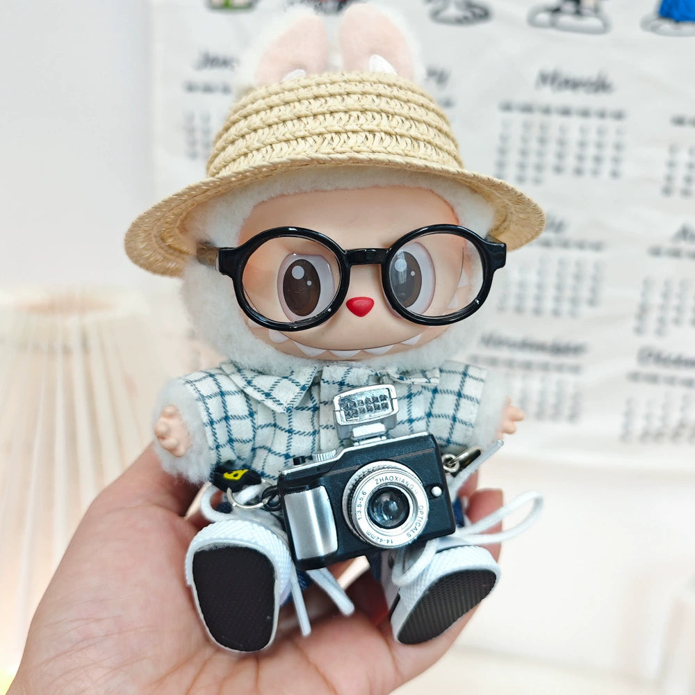 Labubu Have a Seat Doll Clothes Labubu Clothes Plaid Shirt Suit Outfits