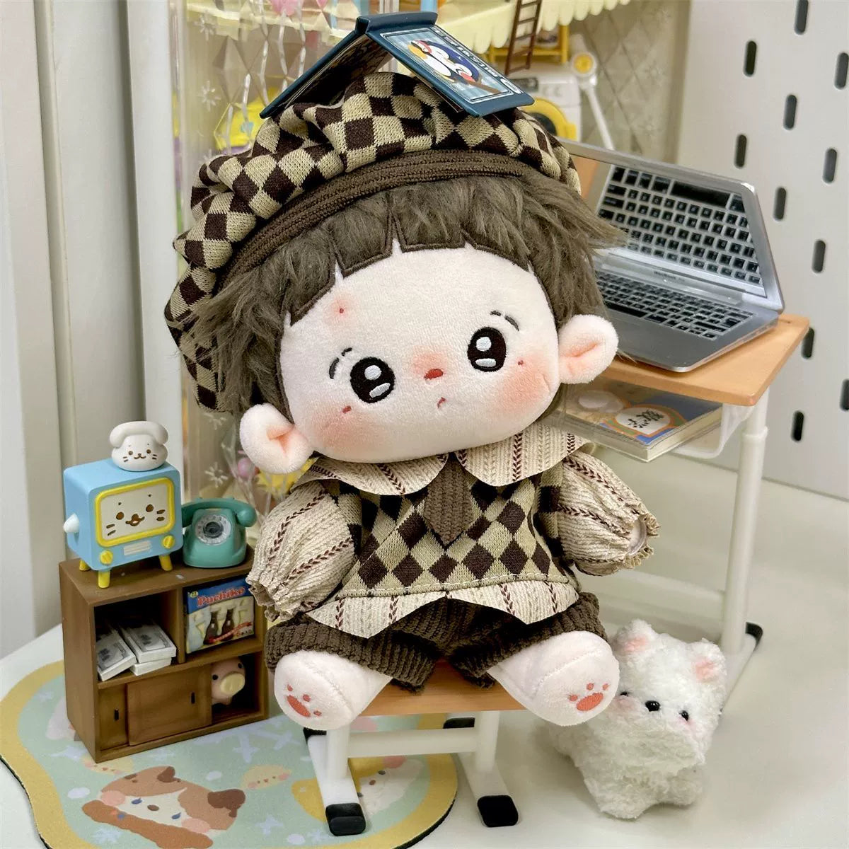 10/20cm Cotton Doll Clothes Preppy Style Cool Casual Suit Fuzzy 10/20cm Cute Doll Clothes
