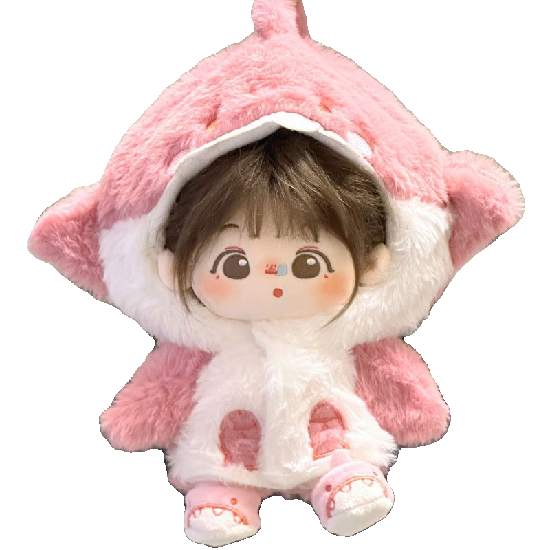 Pink 20cm Doll Clothes Shark Bodysuit Suit 20cm Cotton Doll Clothes