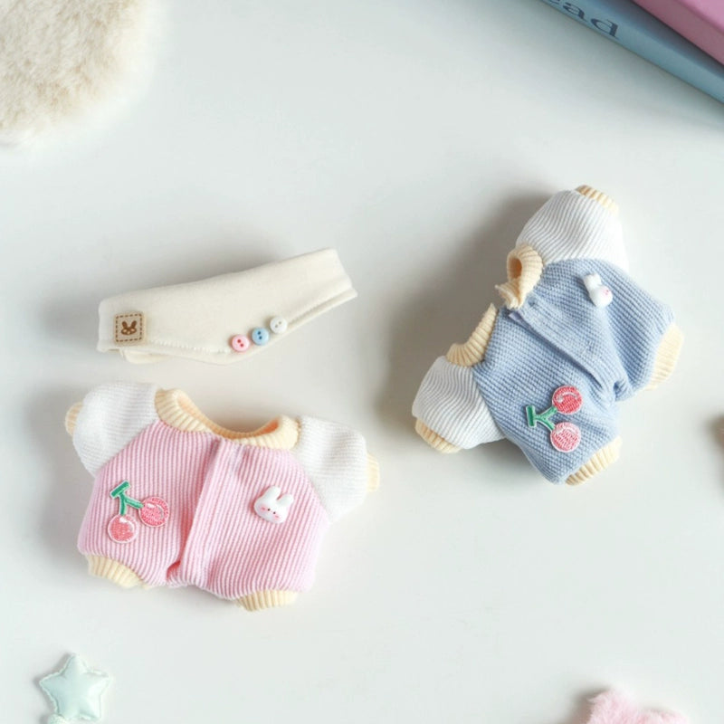 10cm Doll Clothes Boy/Girl Doll Body Suit 10cm Cotton Doll Clothes Pink Blue Pajamas