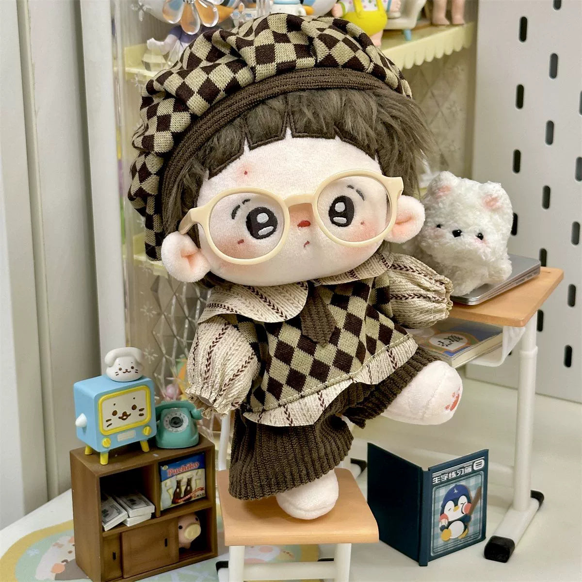 10/20cm Cotton Doll Clothes Preppy Style Cool Casual Suit Fuzzy 10/20cm Cute Doll Clothes
