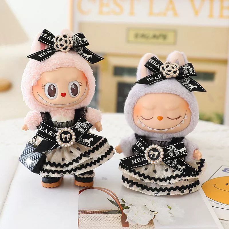Labubu Have a Seat Doll Clothes Labubu Clothes Outfits Night Heart Language Skirt