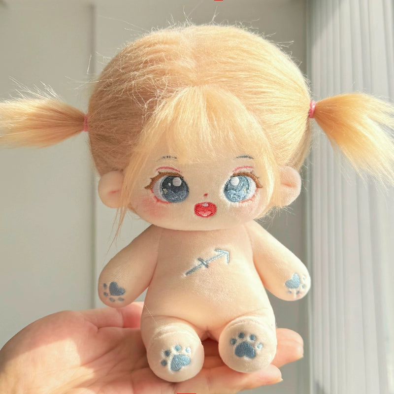 Zodiac Cotton Doll 20cm Fuzzy Clothes Suit Birthday Gift Dolls