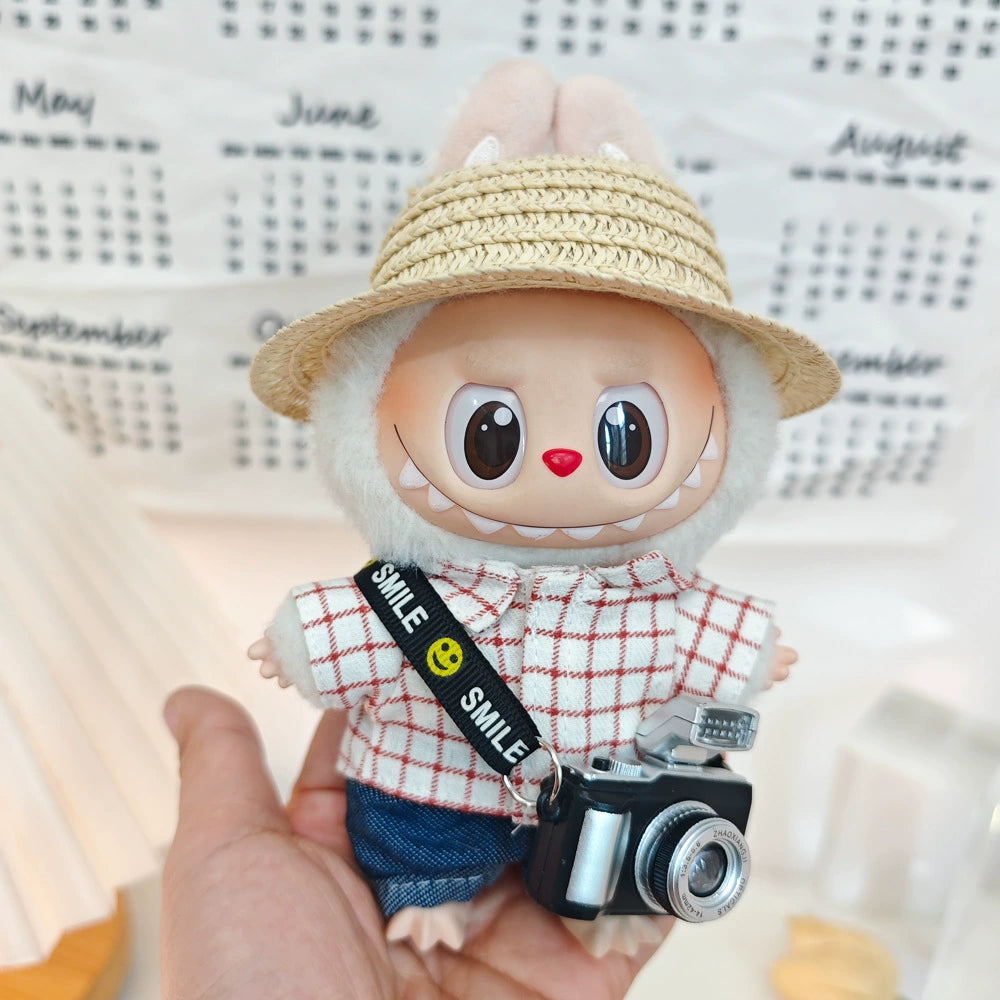 Labubu Have a Seat Doll Clothes Labubu Clothes Plaid Shirt Suit Outfits