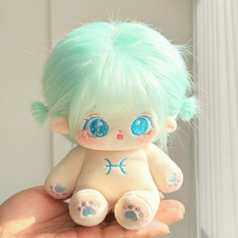 Zodiac Cotton Doll 20cm Fuzzy Clothes Suit Birthday Gift Dolls