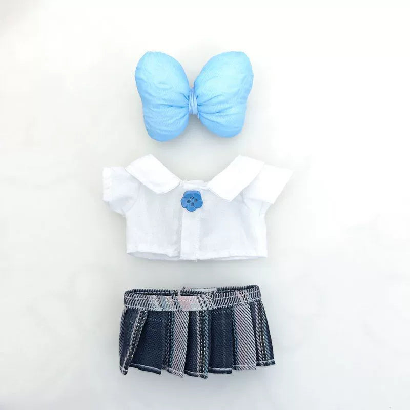 Labubu Have a Seat Doll Clothes Widgets Labubu Clothes Cute JK Skirt White Shirt