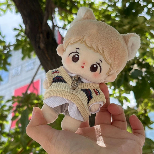 Cute 10cm Star Pose Doll Clothes Preppy Style Suit 10cm Cotton Doll Clothes