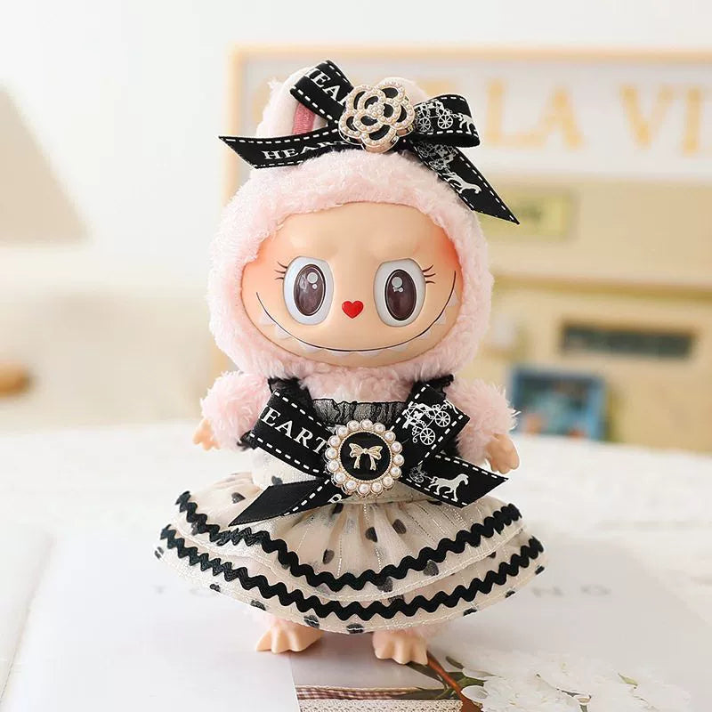 Labubu Have a Seat Doll Clothes Labubu Clothes Outfits Night Heart Language Skirt