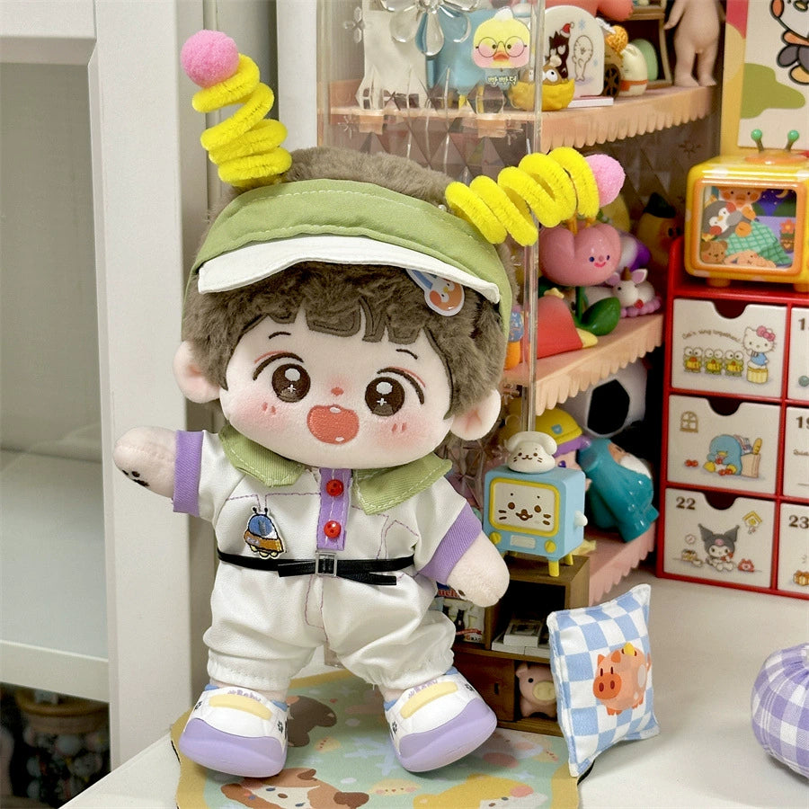 20cm Doll Clothes Winter Cute Fuzzy Skirt Boy/Girl Doll Suit 20cm Cotton Doll Clothes