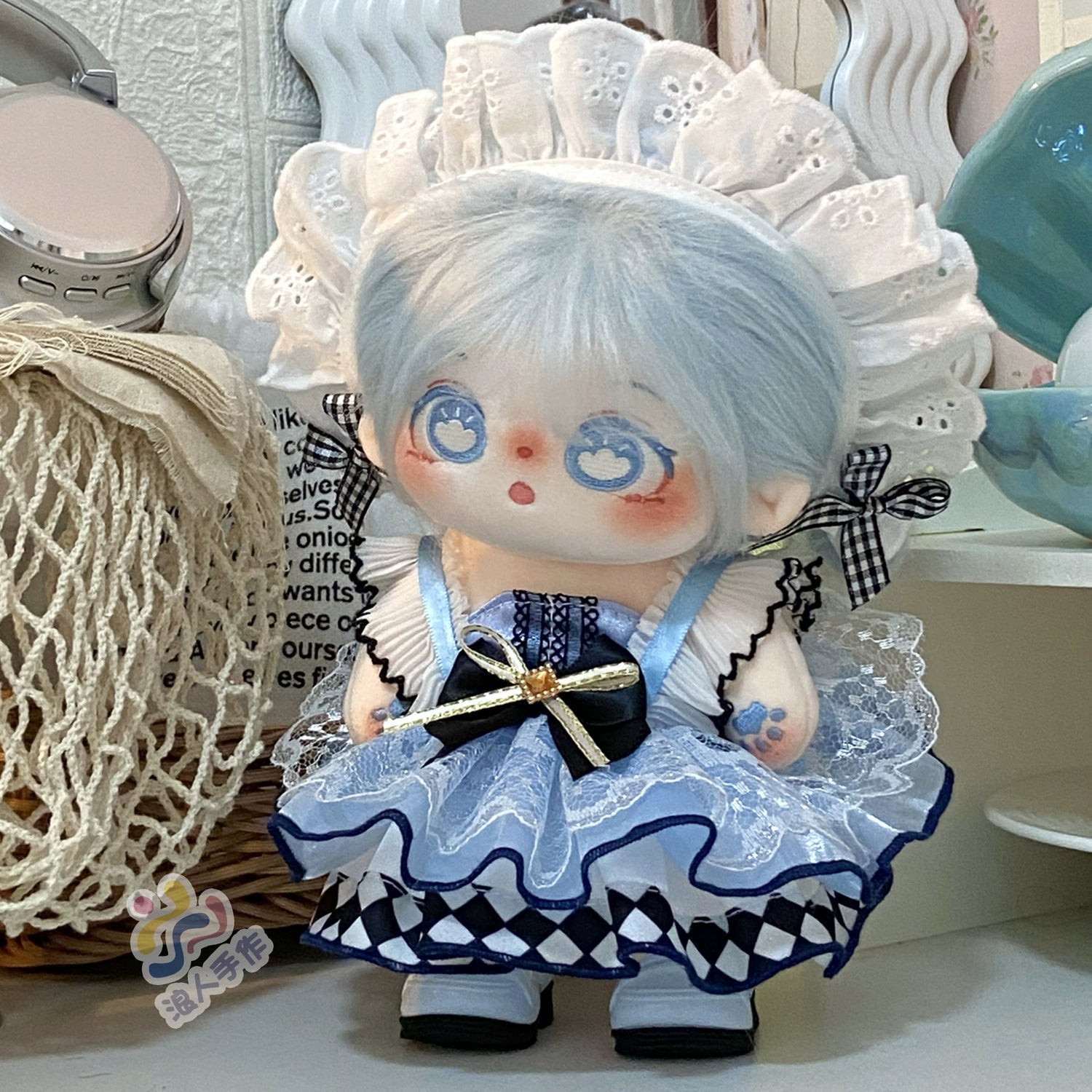 Cotton Doll Clothes 20cm Doll Girl Alice in Wonderland Skirt Suit 20cm Pretty Doll Clothes