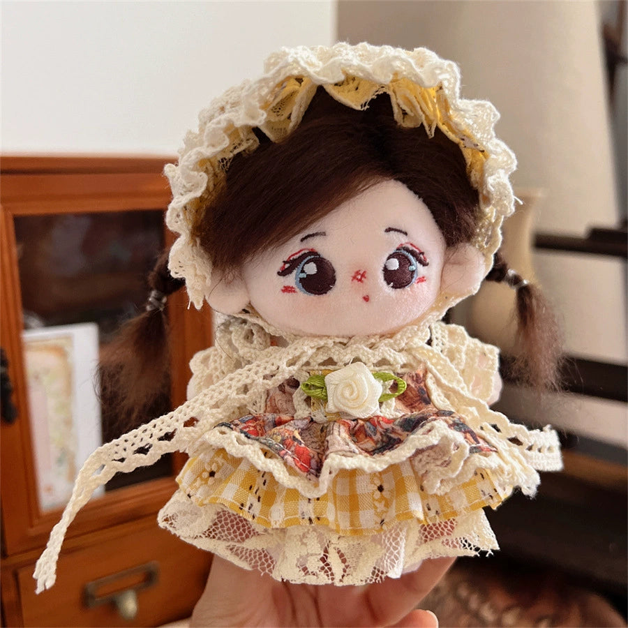 10cm Star Pose Doll Clothes Cute Maid Suit Winter Antiquity Skirt 10cm Cotton Doll Clothes