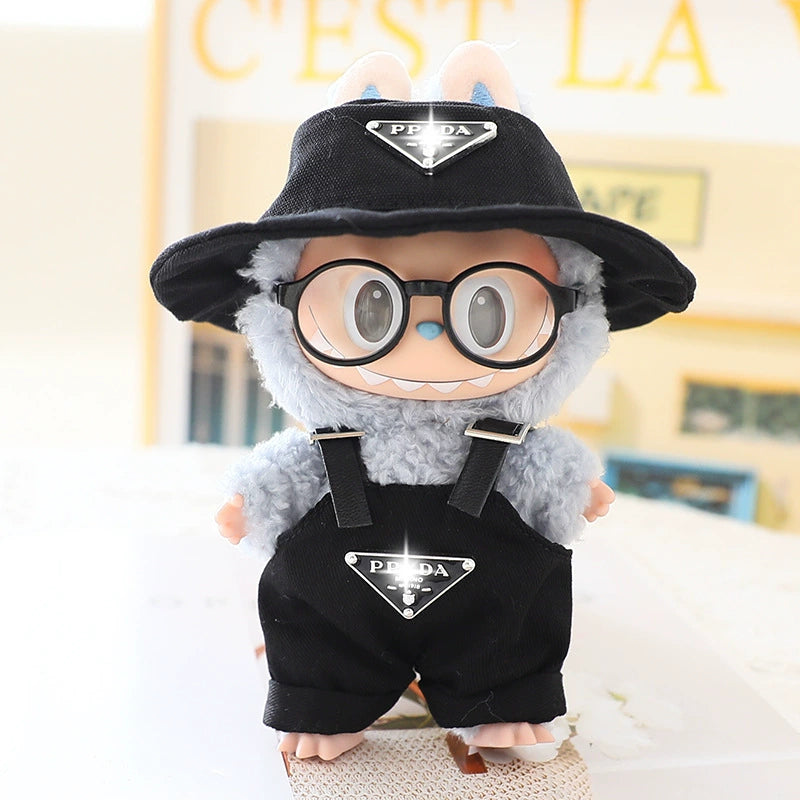 17cm Labubu Clothes Labubu Doll Clothes 17cm Widgets Have a Seat Cool Suit Hat