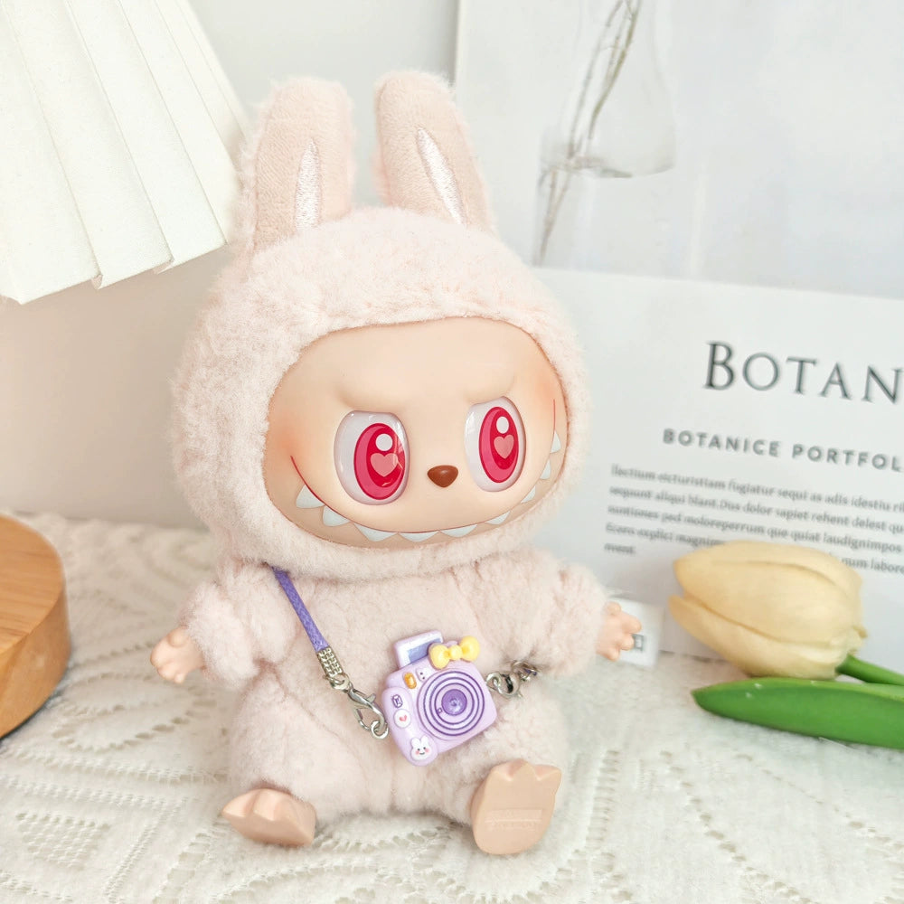Labubu Have a Seat Doll Clothes Widgets Labubu Clothes Fuzzy Hat Suit